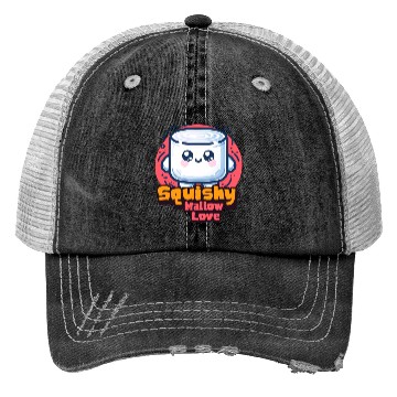 Discover Marshmallow Man - Squishy Mallow Love Trucker Hats