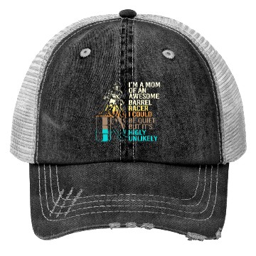 Discover Funny Horseback Riding Cowgirl Barrel Racing Mom Trucker Hats