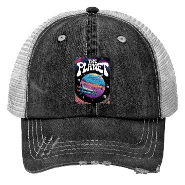 Discover Rainbow Space Whale Adventure Trucker Hats