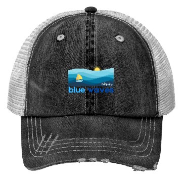 Discover Blue waves Trucker Hats