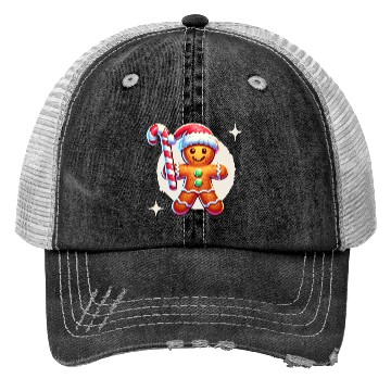 Discover Gingerbread Man Christmas Cheer Trucker Hats