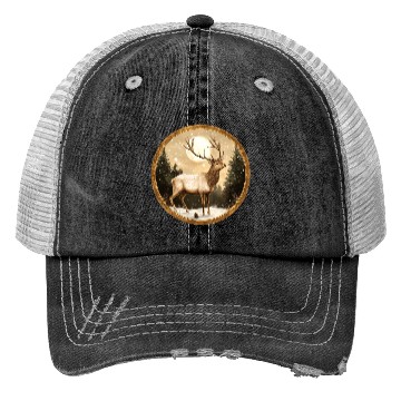 Discover Deer Christmas / Santa Claus deer Trucker Hats