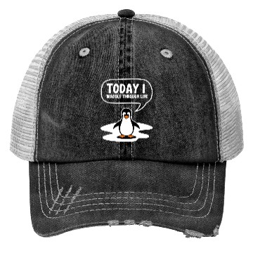 Discover Today I Waddle Through Life Penguin Humor Trucker Hats