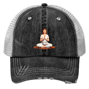 Discover Yoga Angel Trucker Hats