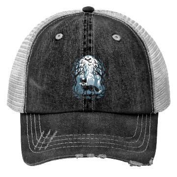 Discover Dark Cottagecore Forest with Fox and Ghosts Trucker Hats
