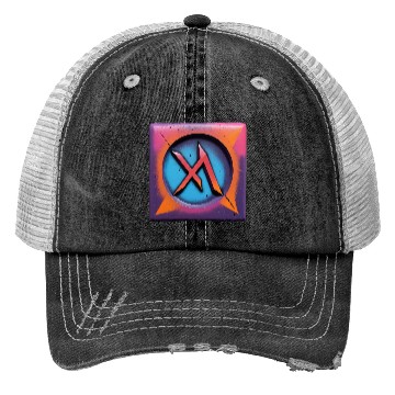 Discover Bold Neon Graffiti Symbol Trucker Hats
