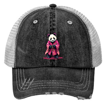 Discover Pink Panda Japanese Style Kimono Trucker Hats