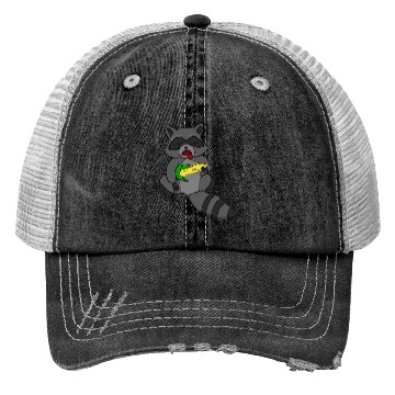 Discover Sleeping Raccoon Trucker Hats