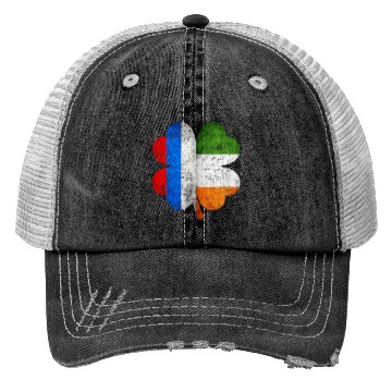 Discover Russian Irish Shamrock Russia Ireland Flag Trucker Hats