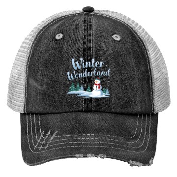 Discover christmas snowman winter wonderland Trucker Hats