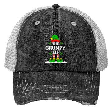 Discover The Grumpy Elf Trucker Hats