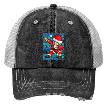 Discover Dabbing Santa Christmas Lights Trucker Hats