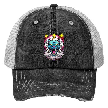 Discover Grafitti Tiger Head Trucker Hats