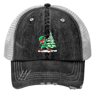 Discover Dabbing Elf Christmas Tree Lights Xmas Family Trucker Hats