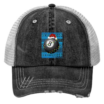 Discover Billiards Christmas Lights Trucker Hats