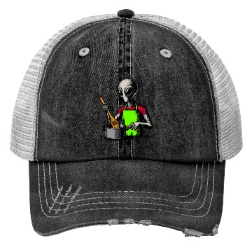 Discover Grey Alien Cook Trucker Hats