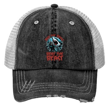 Discover Shark Hunting Bait The Beast Beat Fossil Hunter Trucker Hats