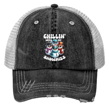 Discover Chillin With My Snowmies Cool Snowmen Trucker Hats