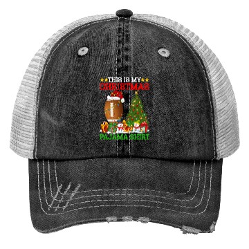 Discover Rugby Christmas Tree Lights Trucker Hats