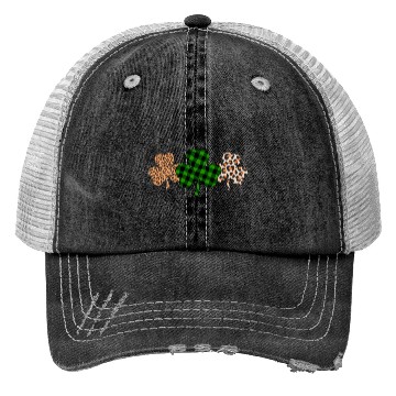 Discover St Patricks Day Lucky Irish Green Plaid Shamrock Trucker Hats