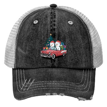 Discover Merry Christmas , Christmas tree retro Trucker Hats