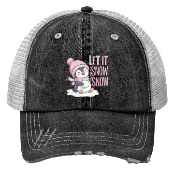 Discover Let It Snow Snow, Christmas Snowman Trucker Hats