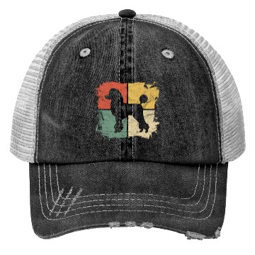 Discover Square Retro Poodle Owner Gift Trucker Hats
