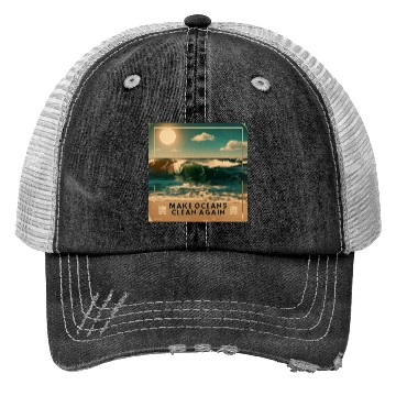 Discover Make Ocean Clean Again - Bold & Inspiring Design Trucker Hats