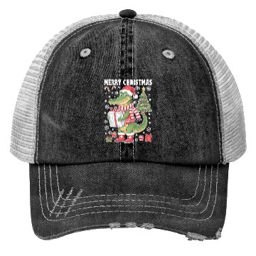 Discover Christmas Alligator Cheer Trucker Hats