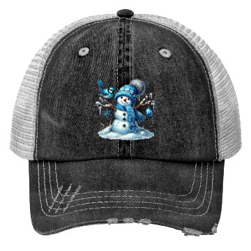 Discover Snowman Christmas, Funny Snowman Trucker Hats