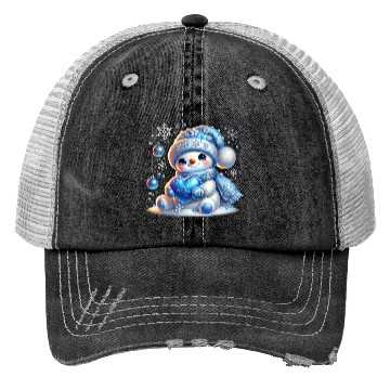 Discover Cute Snowman, Christmas Snowman, Merry Christmas Trucker Hats