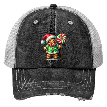 Discover Gingerbread Christmas, Merry Christmas, Candy Trucker Hats