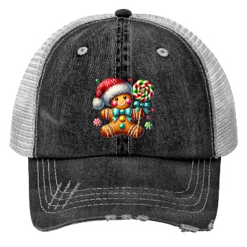 Discover Gingerbread Christmas, Merry Christmas, Candy Trucker Hats