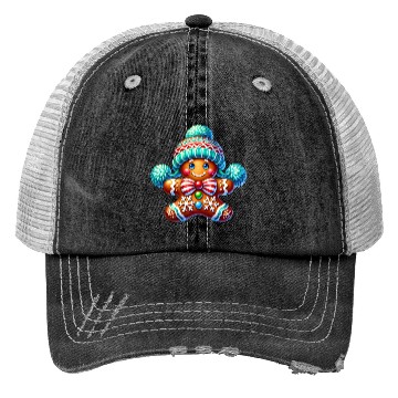 Discover Gingerbread Christmas, Merry Christmas Trucker Hats