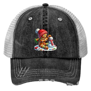 Discover Gingerbread Christmas, Merry Christmas Trucker Hats