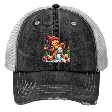 Discover Gingerbread Christmas, Merry Christmas Trucker Hats