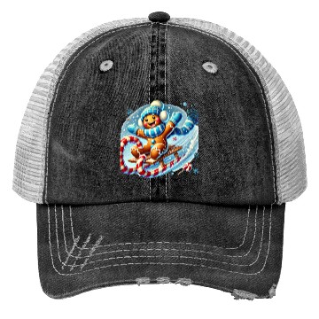 Discover Gingerbread Christmas, Merry Christmas Trucker Hats