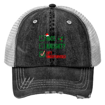 Discover Left Unsupervised Christmas Checklist Trucker Hats