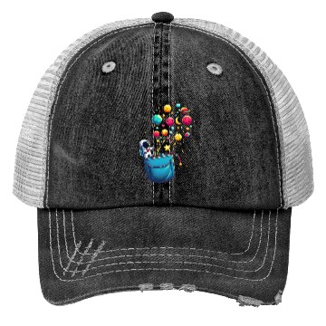 Discover Cosmic Pocket Adventure Trucker Hats