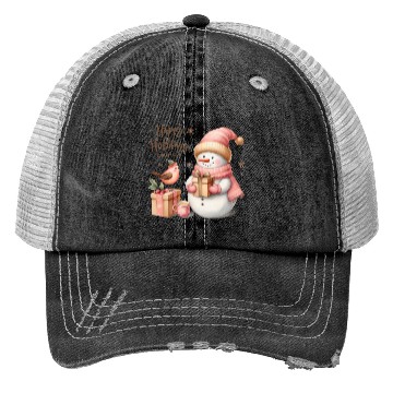 Discover Happy Holidays, Merry Christmas Trucker Hats