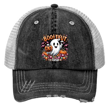 Discover Boo-tiful Night Candy Ghost Trucker Hats
