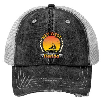 Discover KEY-WEST FLORIDA Sunshine-State West Keys Trucker Hats