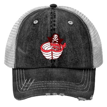 Discover Funny Worm Caterpillar Pirate Sweet Paddle Rowing Trucker Hats