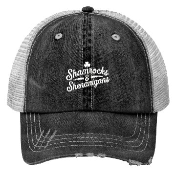Discover Happy St Patricks Day Lucky Shamrock&Shenanigans Trucker Hats