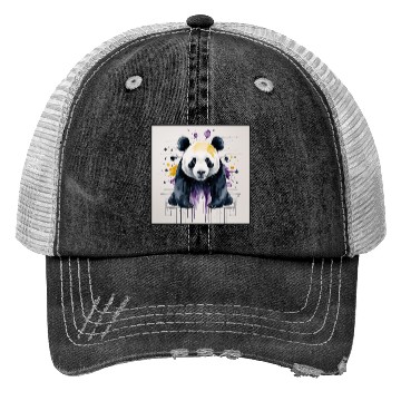 Discover Cyberpunk Panda Trucker Hats