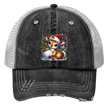 Discover Deer Christmas, Merry Christmas Trucker Hats