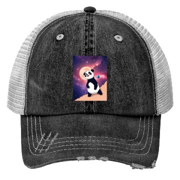 Discover Luna the Galaxy Panda Trucker Hats