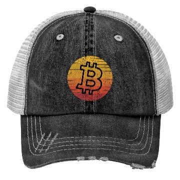 Discover Retro Vintage Bitcoin Trucker Hats Crypto Trader Trucker Hats