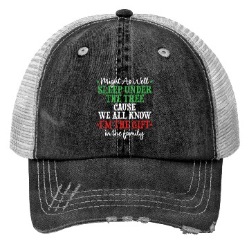 Discover Might As Well Sleep Under The Tree Christmas Trucker Hats