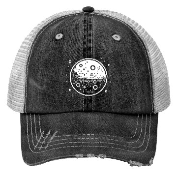 Discover Minimalistic Vector Mars Planet path3 Trucker Hats